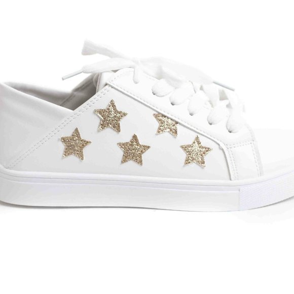 Soho Shoes - Gold Star Sneakers